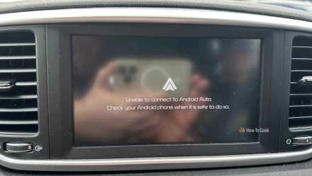 Android Auto error message in a KIA Sportage