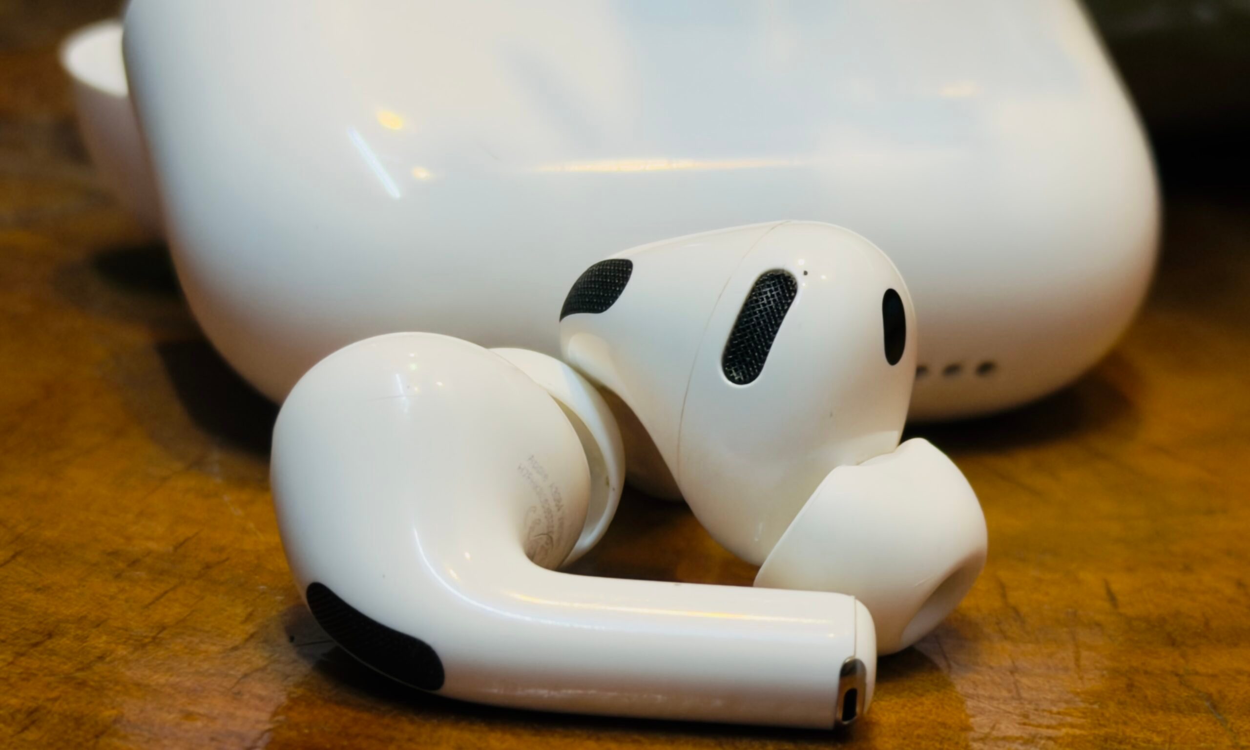 close view of third generation AirPods Pro.