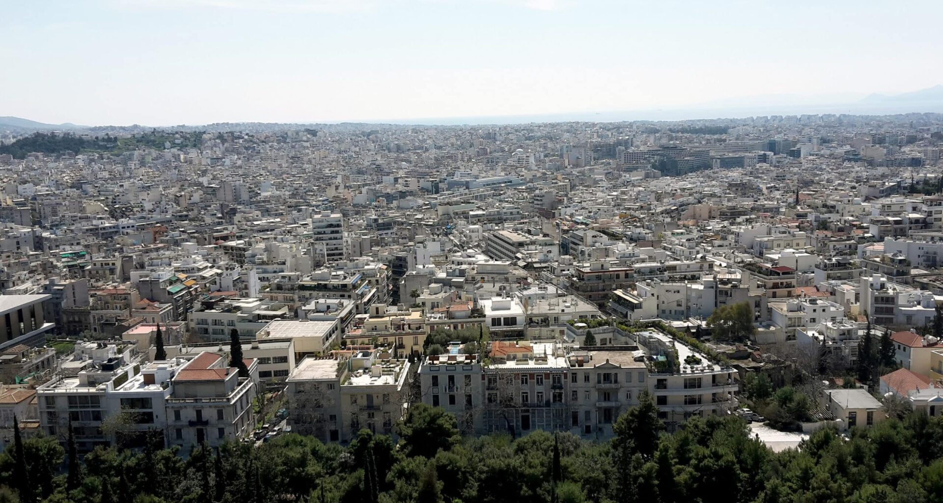 Aerial view of Athens, Greece