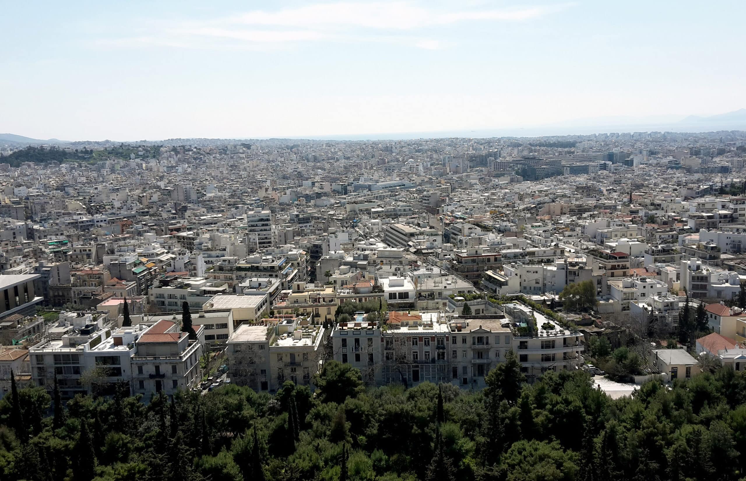 Aerial view of Athens, Greece