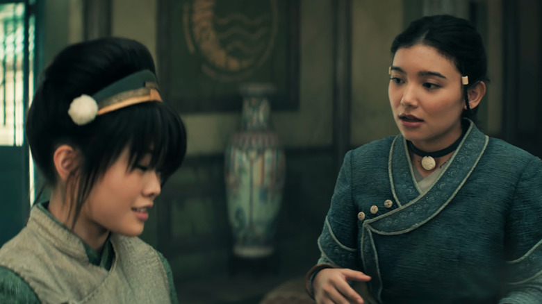Toph and Katara in Avatar: The Last Airbender
