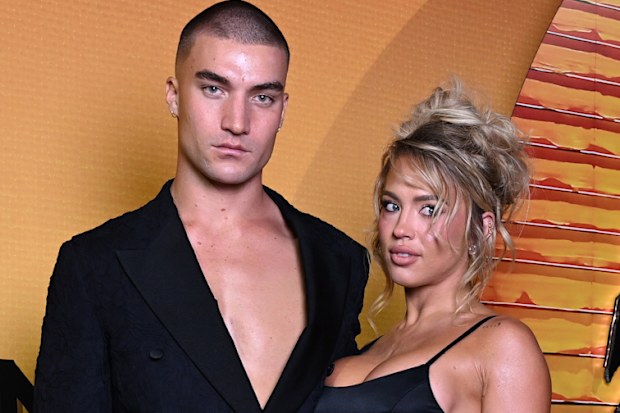 Grayson Te Moana and Tammy Hembrow attend the opening night of Disney's "The Lion King" at the Capitol Theatre on April 23, 2026 in Sydney, Australia.