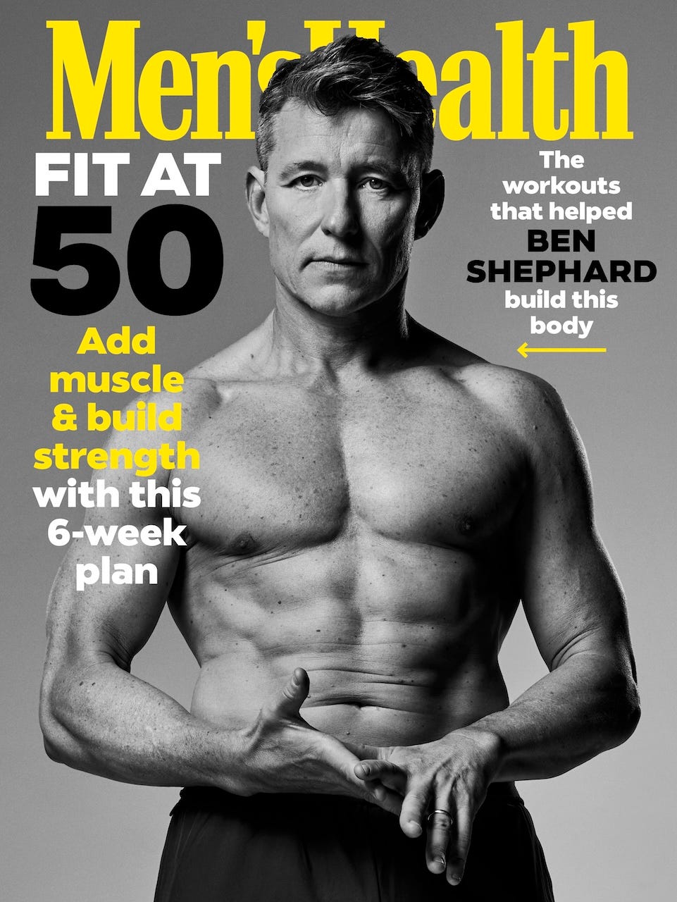 fitness magazine cover featuring a muscular man promoting fitness at age 50 fitness magazine cover featuring a muscular man promoting fitness at age 50