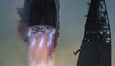 Blue Origin's New Glenn 3 during liftoff in April 2026