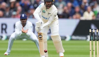 Rain chaos stalls England at Lords as NZ slumps to 55-5 chasing 254