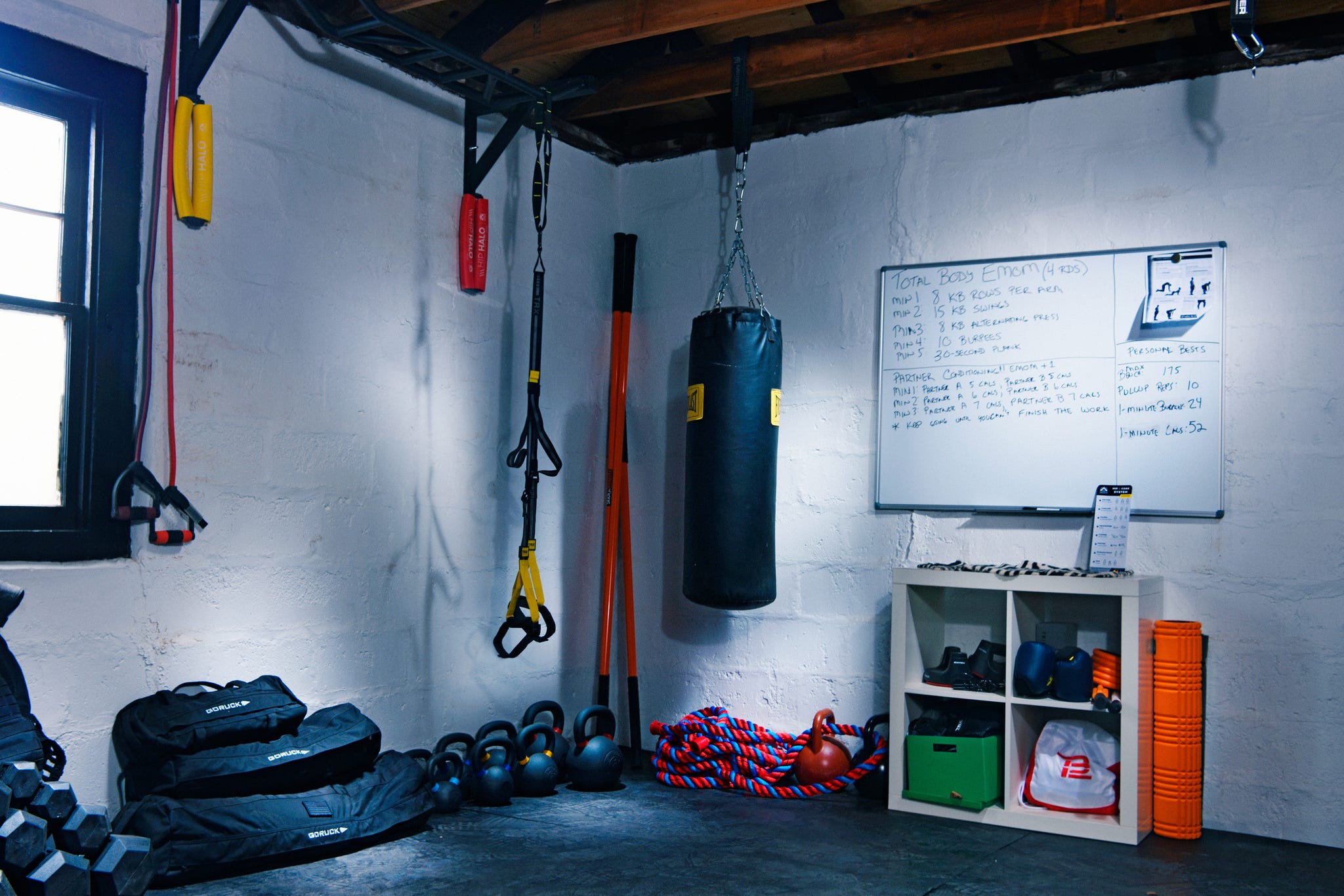 modern home gym setup with fitness equipment modern home gym setup with fitness equipment