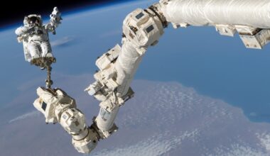 NASA astronauts head outside the space station to replace a Canadarm2 wrist joint that malfunctioned after 25 years in orbit