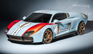 GT40 silhouette reworked into carbon fiber supercar restomod