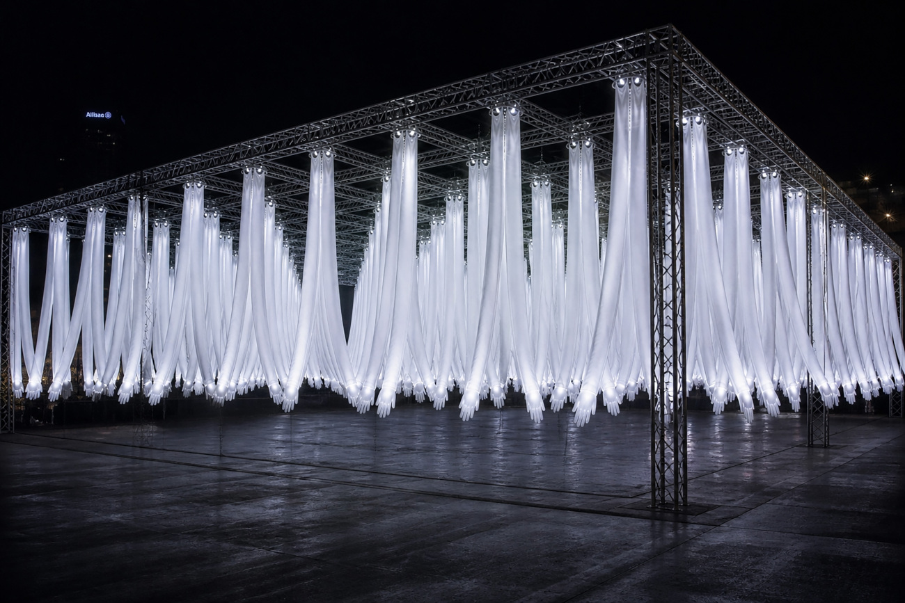 Caressing Zone installation by luzinterruptus