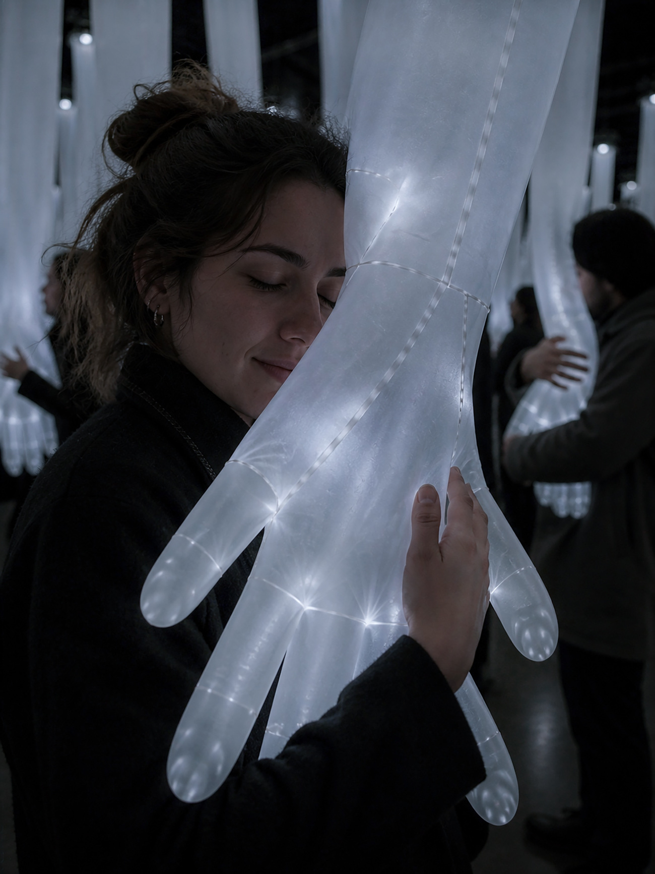Caressing Zone installation by luzinterruptus