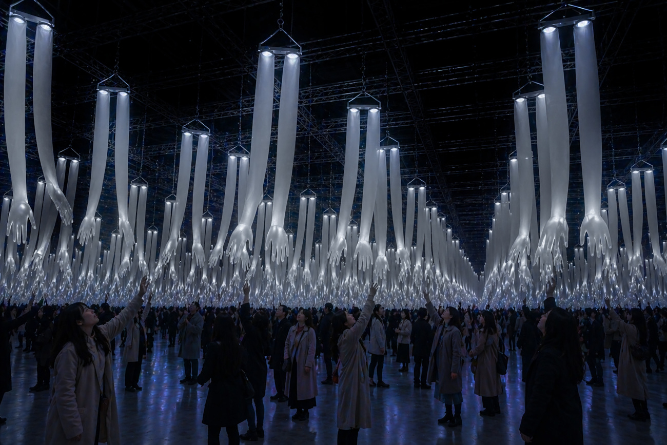 Caressing Zone installation by luzinterruptus