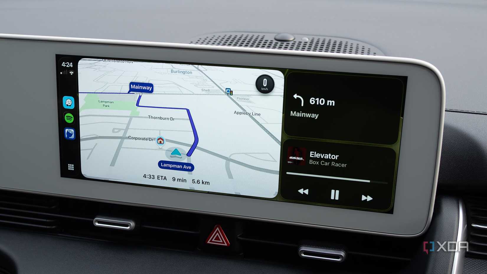 Waze running on CarPlay