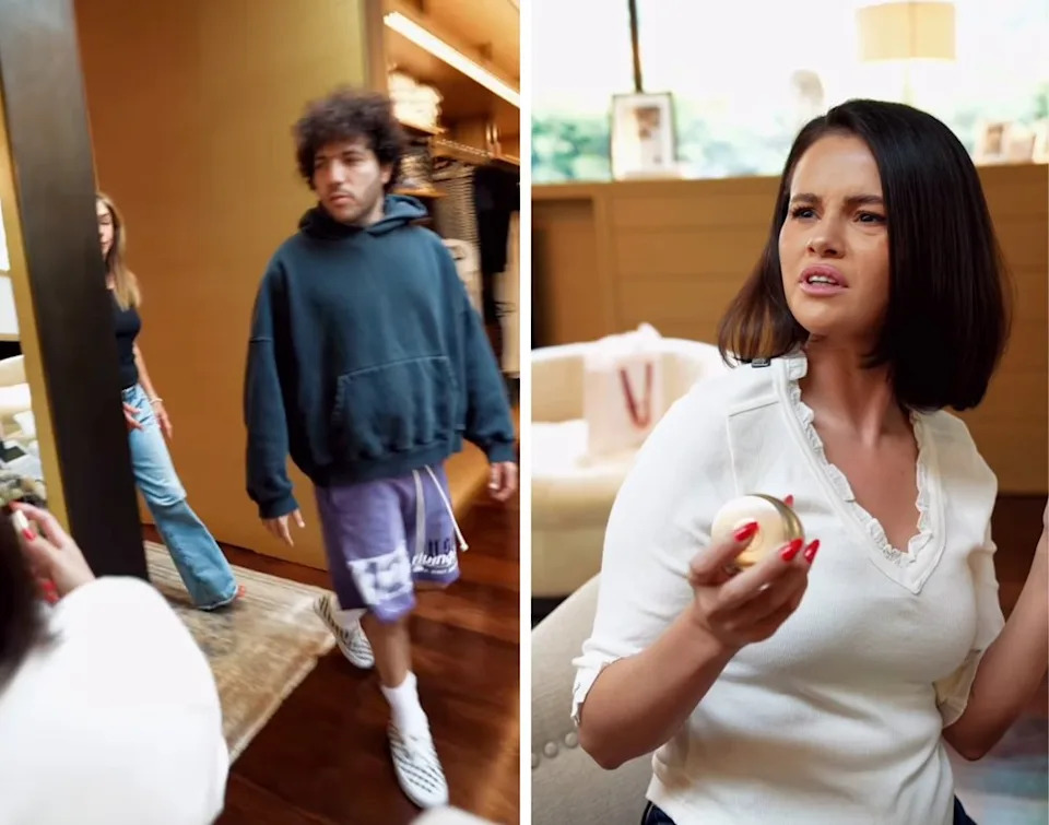 Selena Gomez and Benny Blanco Cause Chaos In Jennifer Aniston's $21 Million L.A. Mansion as Trio Teams Up for Instagram Skit