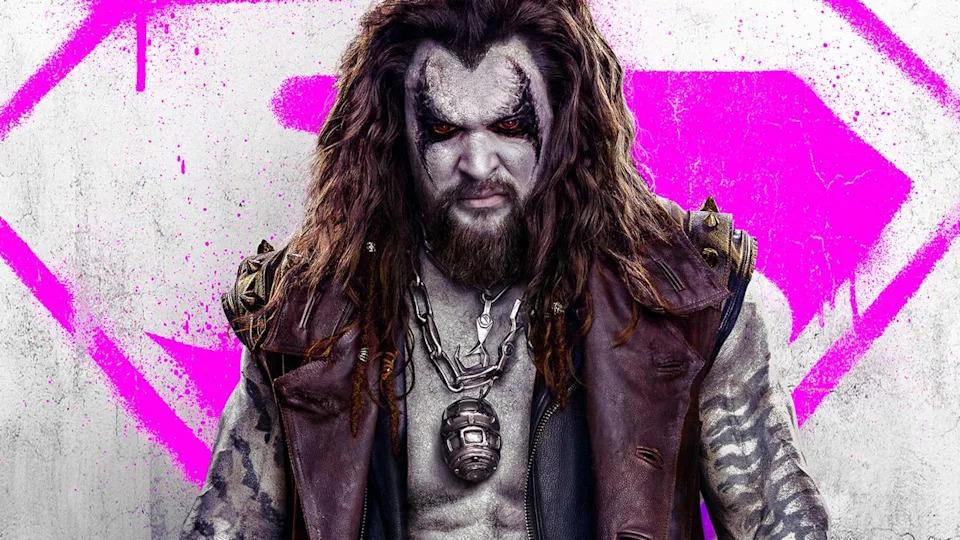  Jason Momoa as Lobo in Supergirl character poster. 