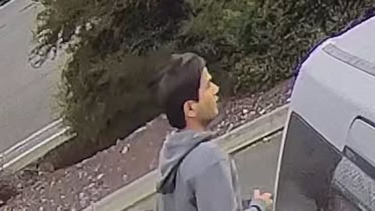 The man was also spotted wearing black pants and white sneakers.