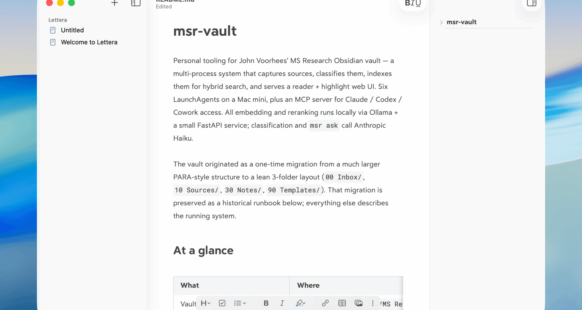 The Bear Team Releases Public Beta of Lettera, a New Mac Markdown Editor