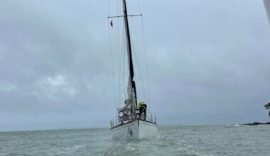 'Absolutely relieved': Yachty survives 16 hours in a leaky boat