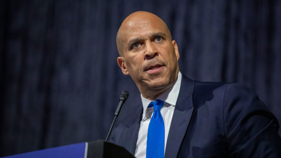 U.S. Sen. Cory Booker, D-N.J., speaks at an event on April 18, 2026 in Detroit, Michigan.