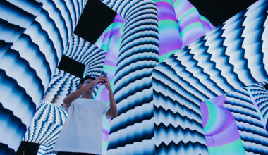 cyril lancelin designs a walkable cube of light and color in singapore