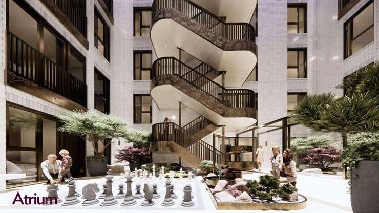 An artist's impression of the luxury penthouse apartment at Ockham's Kubrick building in Auckland's Freemans Bay. Photo / Supplied