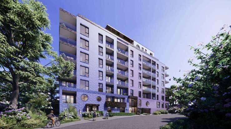 An artist's impression of the luxury penthouse apartment at Ockham's Kubrick building in Auckland's Freemans Bay. Photo / Supplied