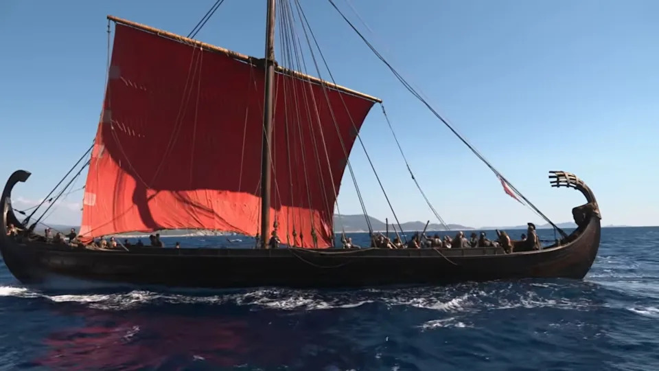 A massive boat in The Odyssey