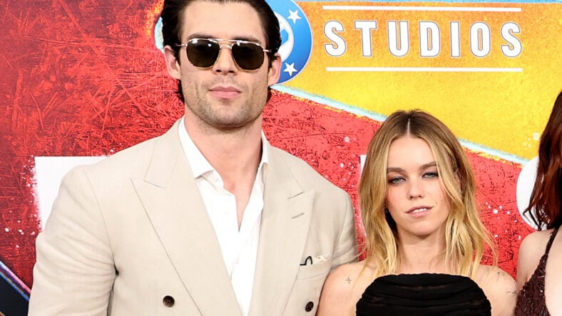 David Corenswet and Milly Alcock at the "Supergirl" world premiere