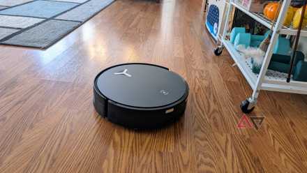 Deebot x12 OmniCyclone cleaning a hardwood floor