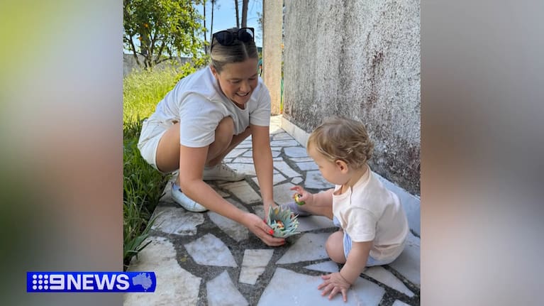 Leah Stewart with her daughter August.