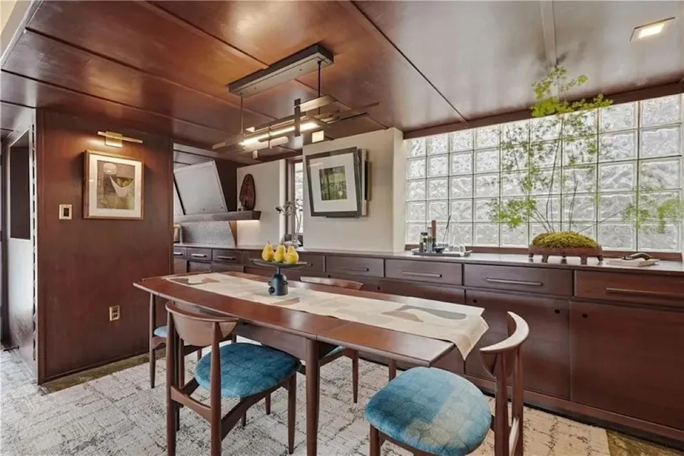 Kitchenette of Lynn Hall in Port Allegany, PA, on sale for $2,750,000