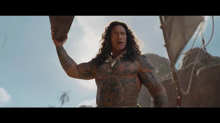 Dwayne 'The Rock' Johnson in a still from the live-action adaptation of Disney's Moana.