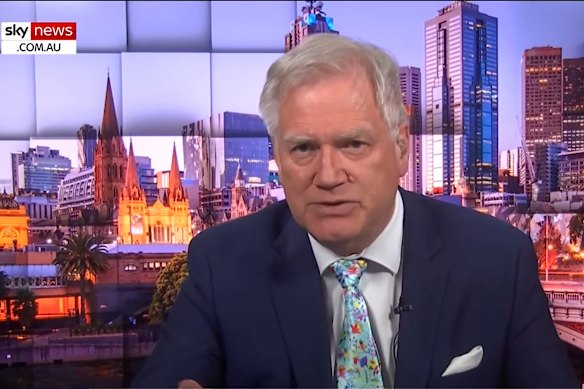 Herald Sun columnist Andrew Bolt in action on Sky News.