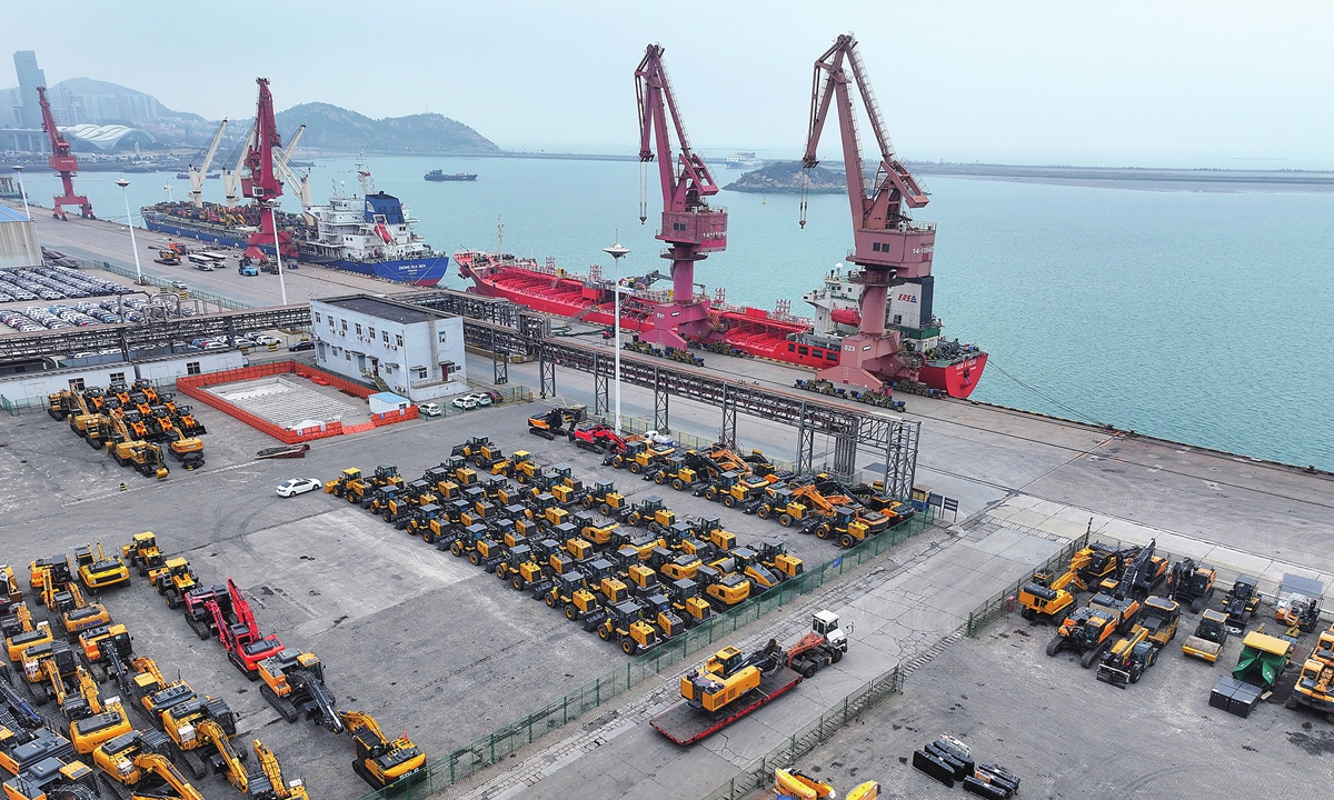 Cargo ships berth at Lianyungang Port in East China
