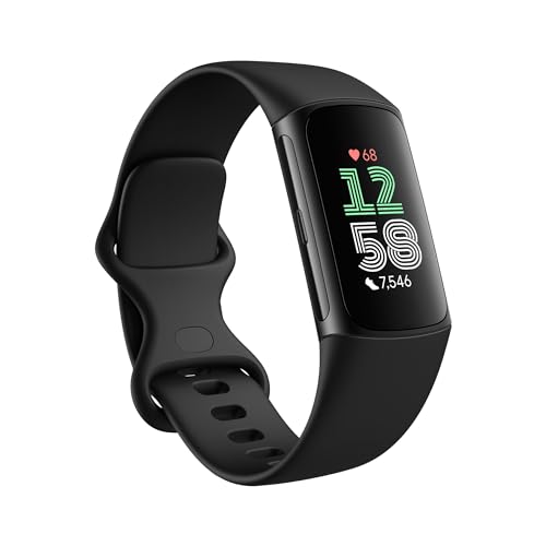 Google Fitbit Charge 6 Activity Tracker With 3 Months Google Health Membership Included, 7 Days Battery Life and Google Wallet and Maps, Obsidian/black Aluminum