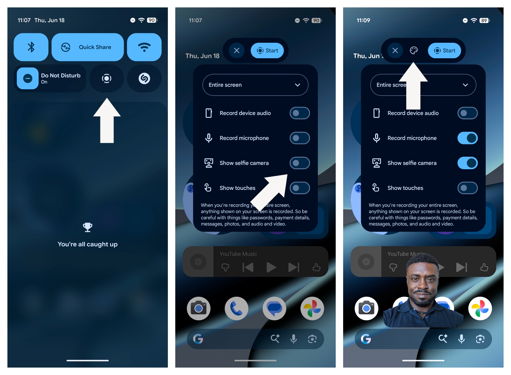 Screen Reactions on the Google Pixel 10