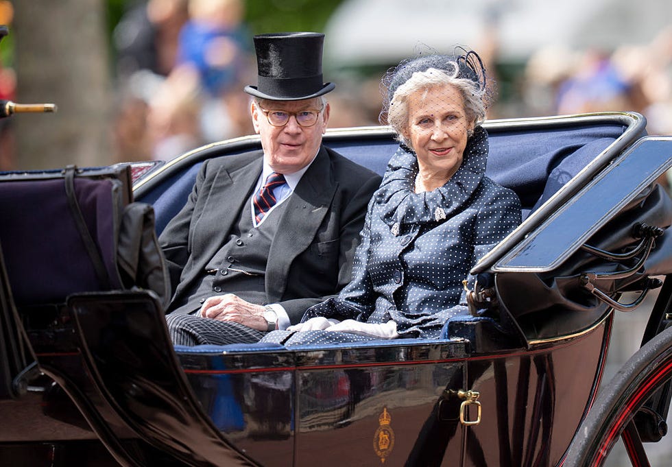 london, england june 13: prince richard, duke of gloucester and birgitte, duchess of gloucester during trooping the colour 2026 on june 13, 2026 in london, england. trooping the colour is a ceremonial parade celebrating the official birthday of the british monarch. (photo by mark cuthbert/uk press via getty images)