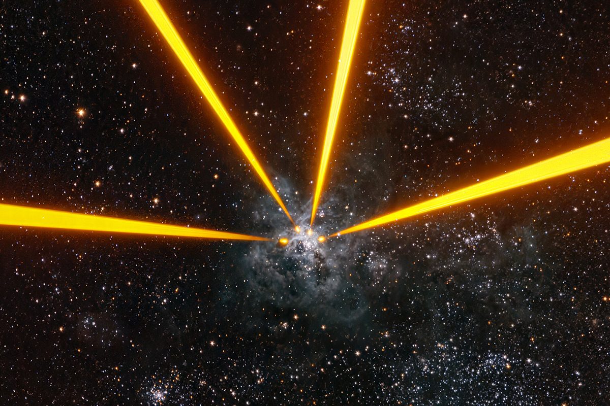 "It might look like we started a space war, but we didn’t." Astronomers fire lasers at distant cosmic cloud, all in the name of science