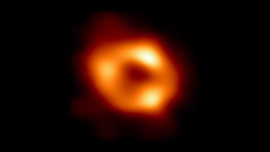 An image of Sagittarius A* captured by the Event Horizon Telescope (EHT).