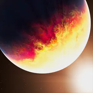 This artist’s concept shows exoplanet HD 80606 b being “roasted” as its orbit approaches periastron, the point at which it is closest to its host star, which is similar to our Sun. Credit: NASA, ESA, CSA, Joseph Olmsted (STScI)