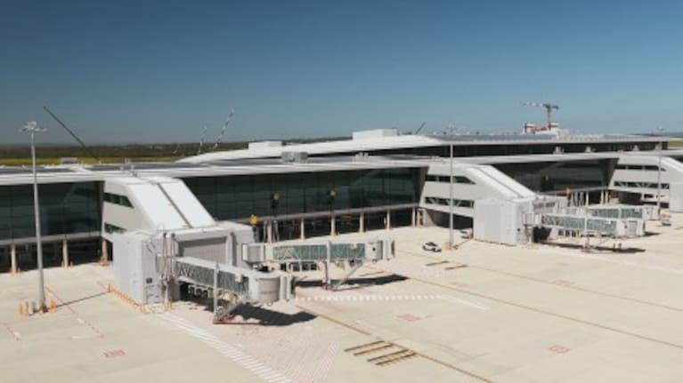 External drone image of the Western Sydney Airport.