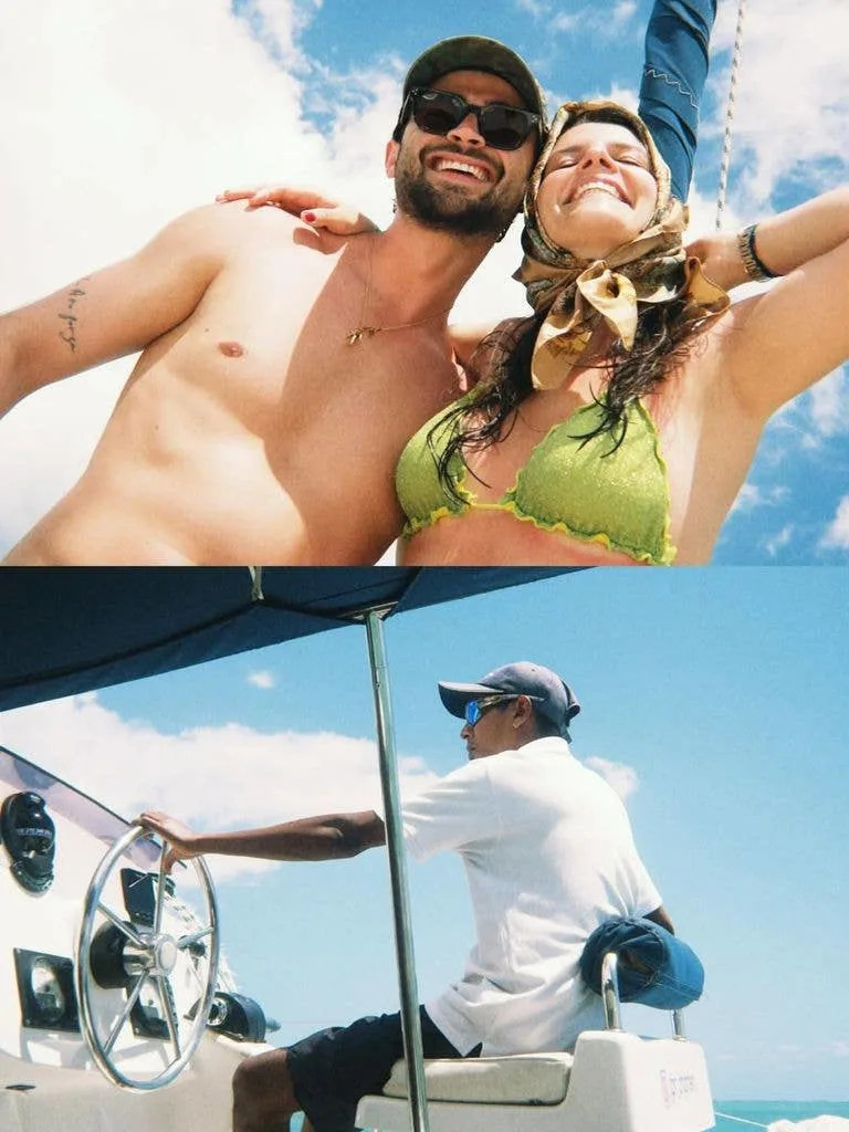Picture posted by Camille Goetlieb of her friends on vacation in Mauritius