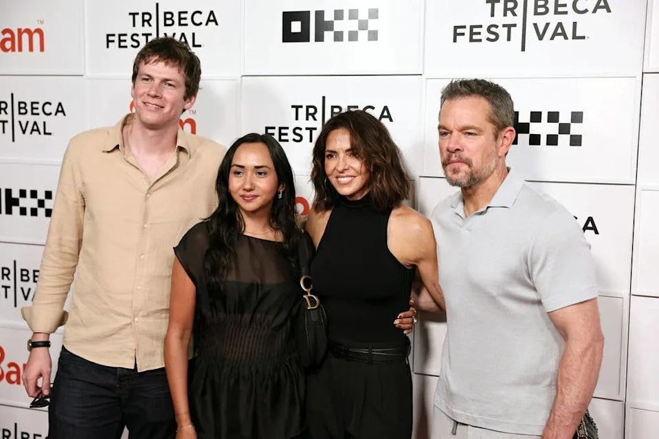 Luciana Damon and Matt Damon attend "Mumford & Sons: The House Band" Premiere during the 2026 Tribeca Festival at BMCC Theater on June 12, 2026 in New York City.