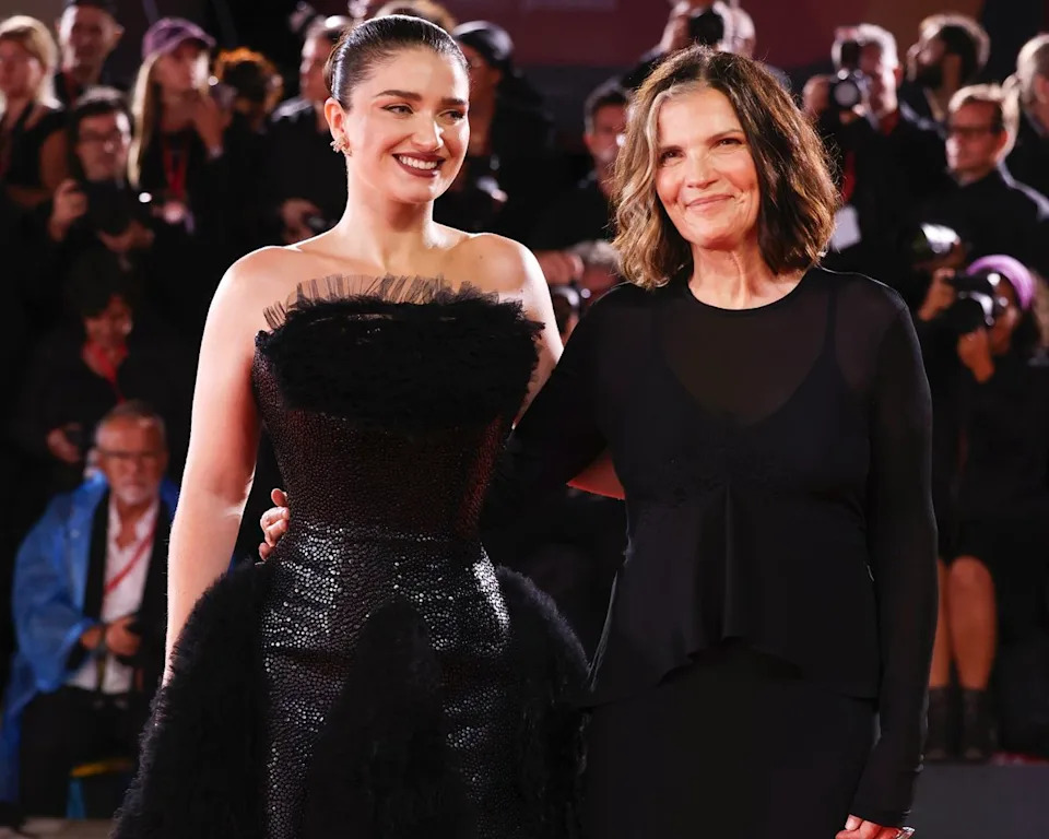 Eve Hewson with mom Ali Hewson on the 'Jay Kelly' red carpet at the Venice Film Festival in 2025.Credit: Stefania D'Alessandro/WireImage