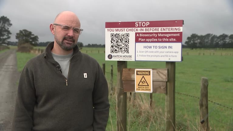 Free-range chicken farmer Chris Martin.
