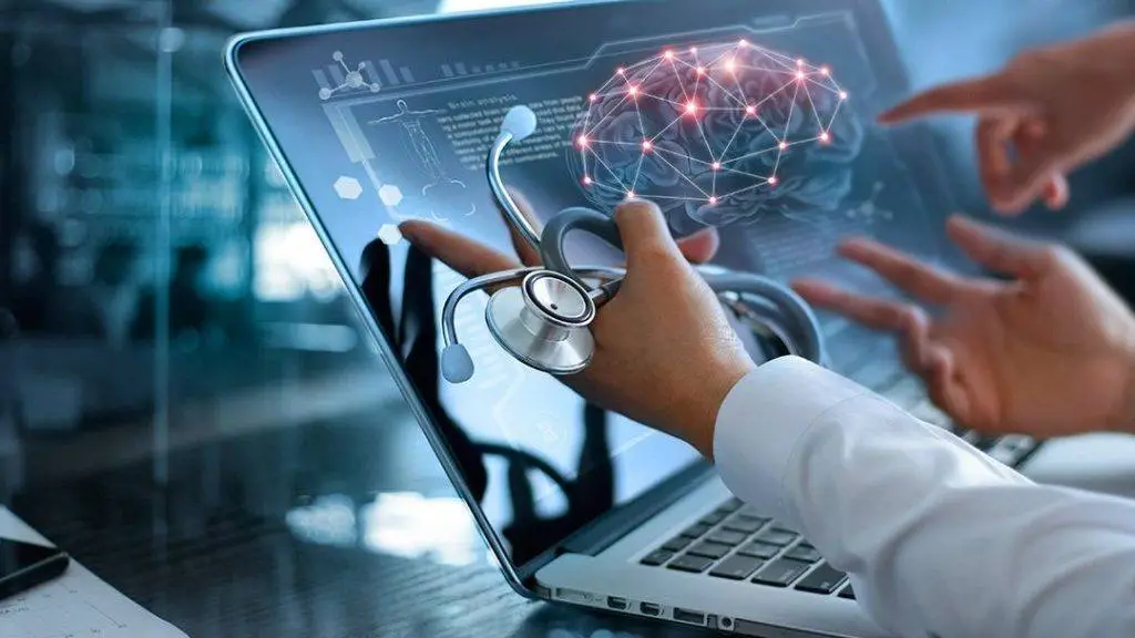 futuristic medical monitor image representing technology, artificial intelligence