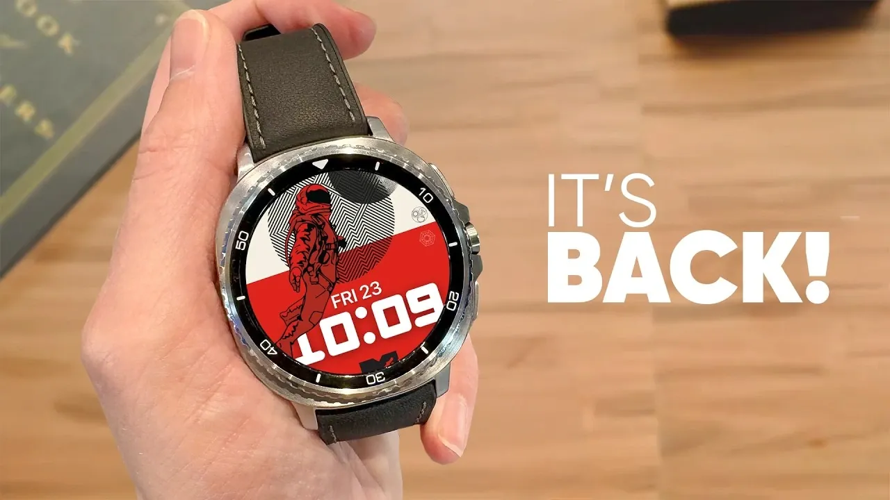 User raising their wrist to activate the voice assistant on a Galaxy Watch
