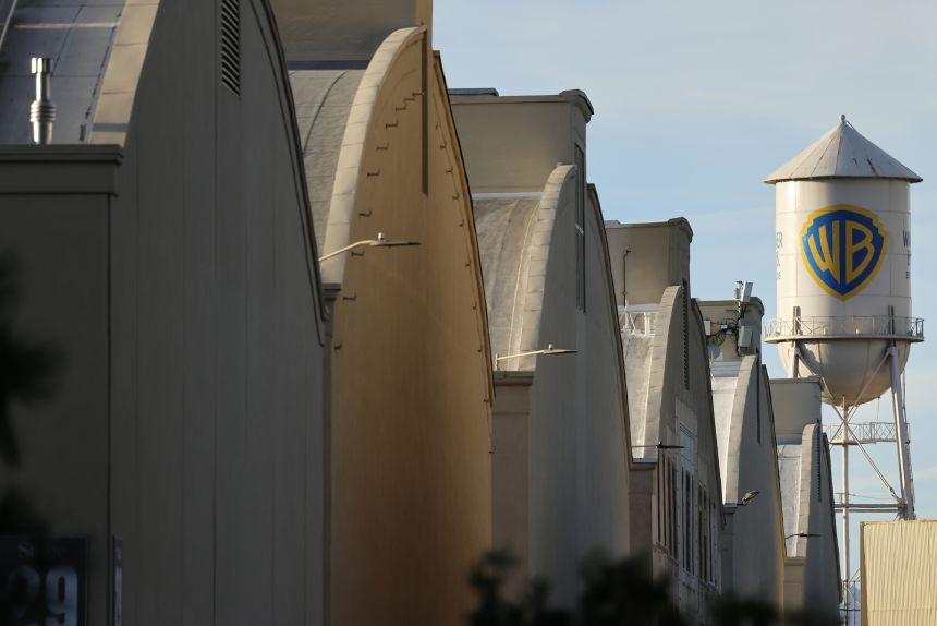 Warner Bros. Studio, soon to be acquired by Paramount Skydance, is seen on February 27, 2026, in Burbank, California.