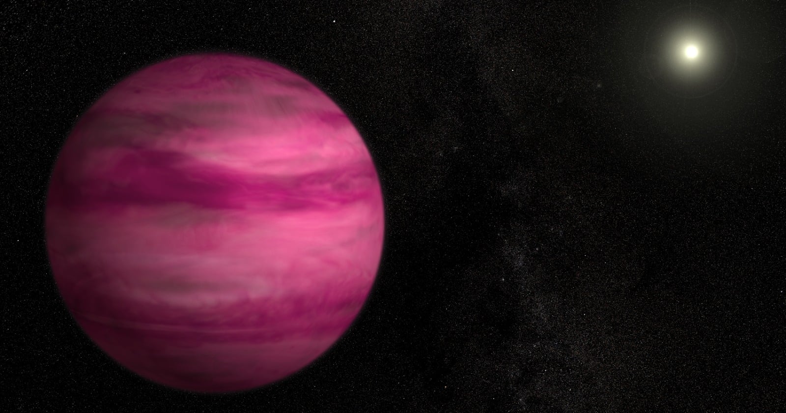 For a decade the Pink Planet was too faint for any ground telescope to study — and when James Webb finally caught its spectrum, the best fit to the light was an atmosphere hazed with salt clouds