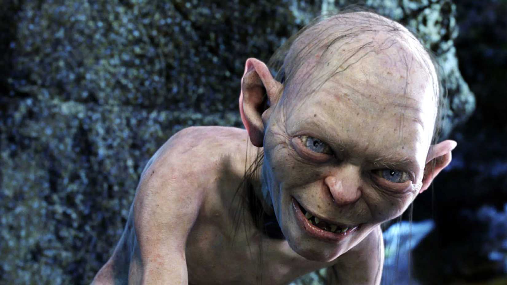 Gollum grins in The Lord of the Rings: The Fellowship of the Ring