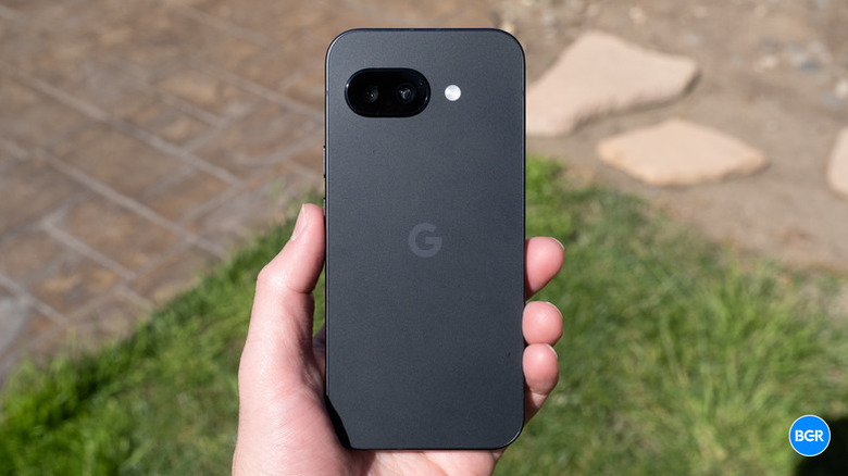 Person holding a Google Pixel 9a